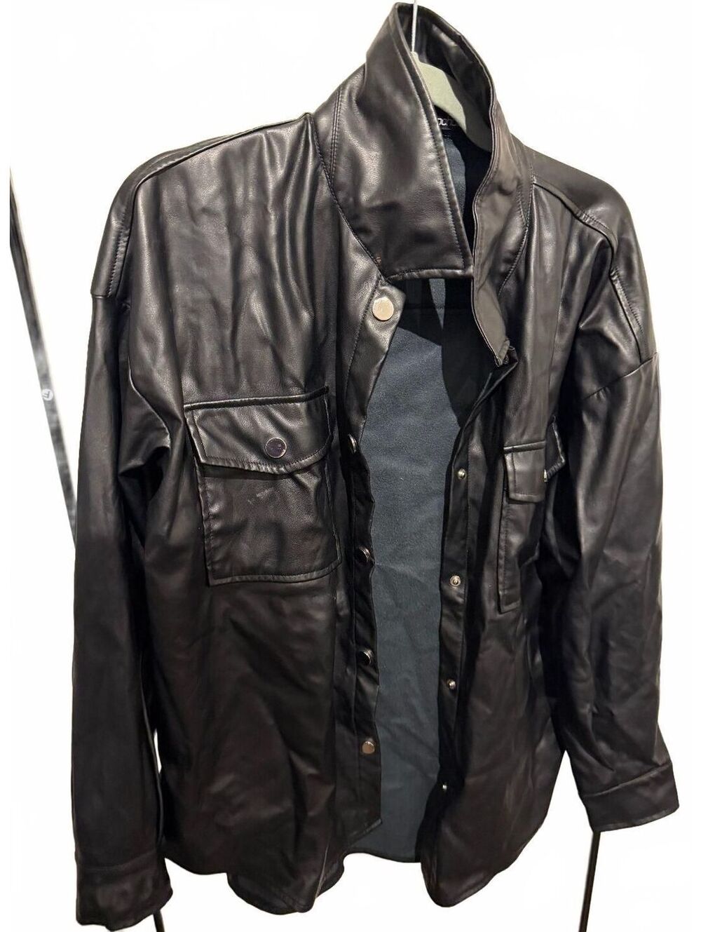 Boohoo Black Faux Leather Jacket